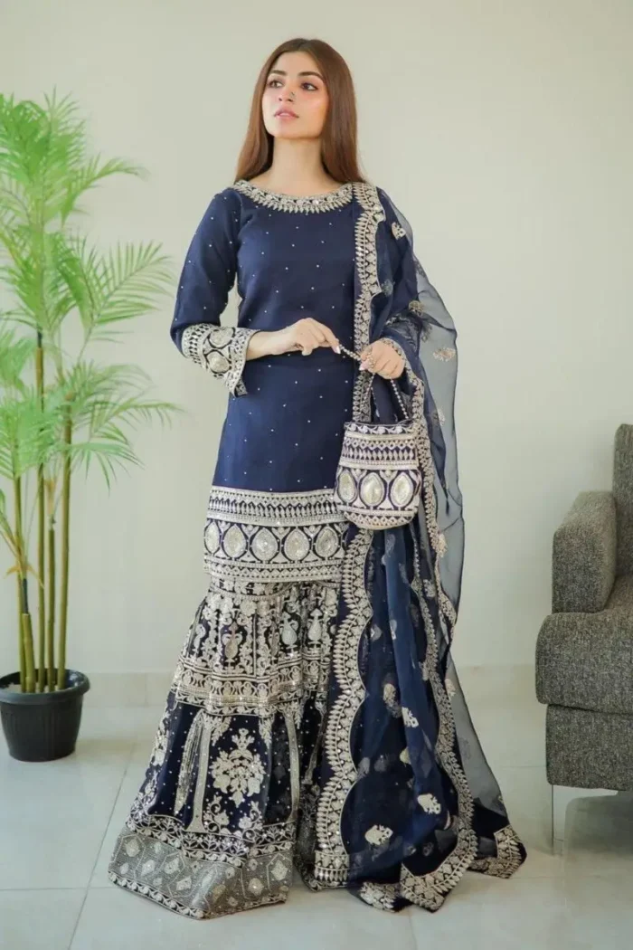 HASEENS ANCHAL - UNSTITCHED 3 PIECE - Full Embroidered