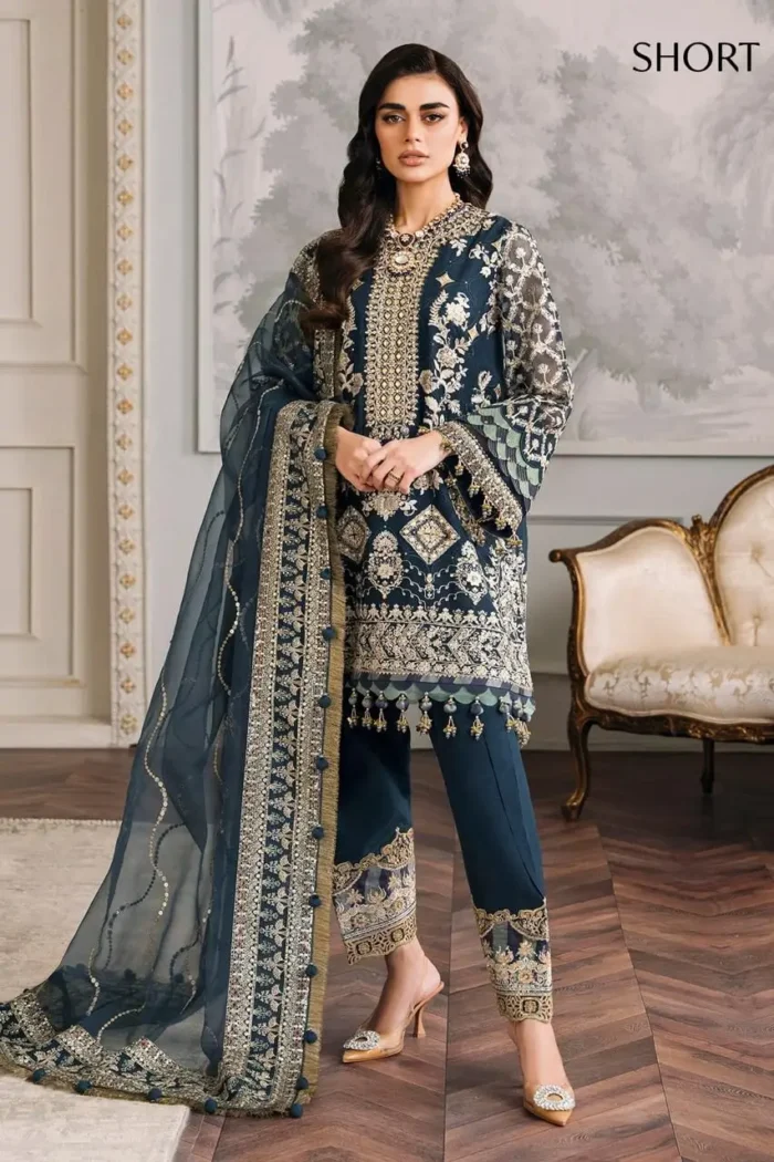 Baroque - Chiffon Embroidered - UNSTITCHED 3 PIECE