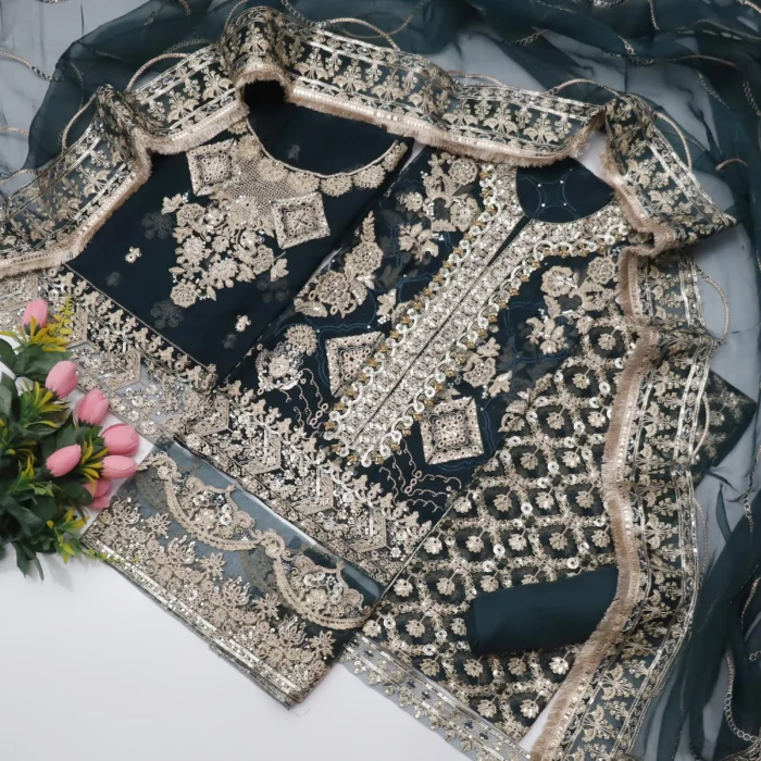 Baroque - Chiffon Embroidered - UNSTITCHED 3 PIECE